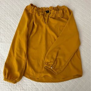 J. crew yellow long sleeve top